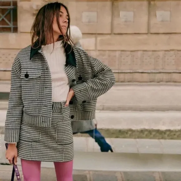 SEZANE Erwann Jacket in Houndstooth S - Picture 3 of 15